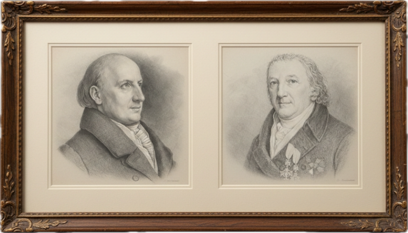Portrait of Johann Hasse & Georg Weber