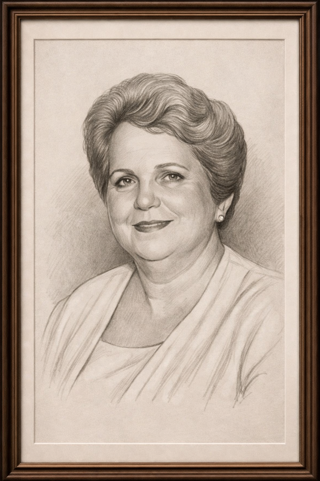 Retrato de Maria Alvina Hass Gonçalves Curvo Paim